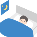 眠る男性のイラスト